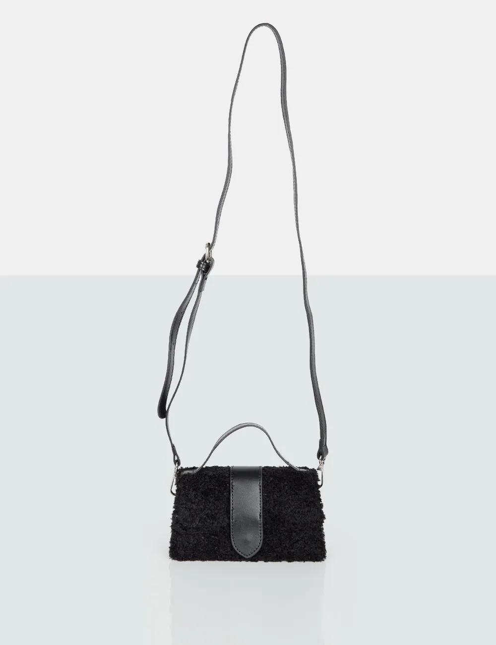 The Mika Black Shearling Mini Bag