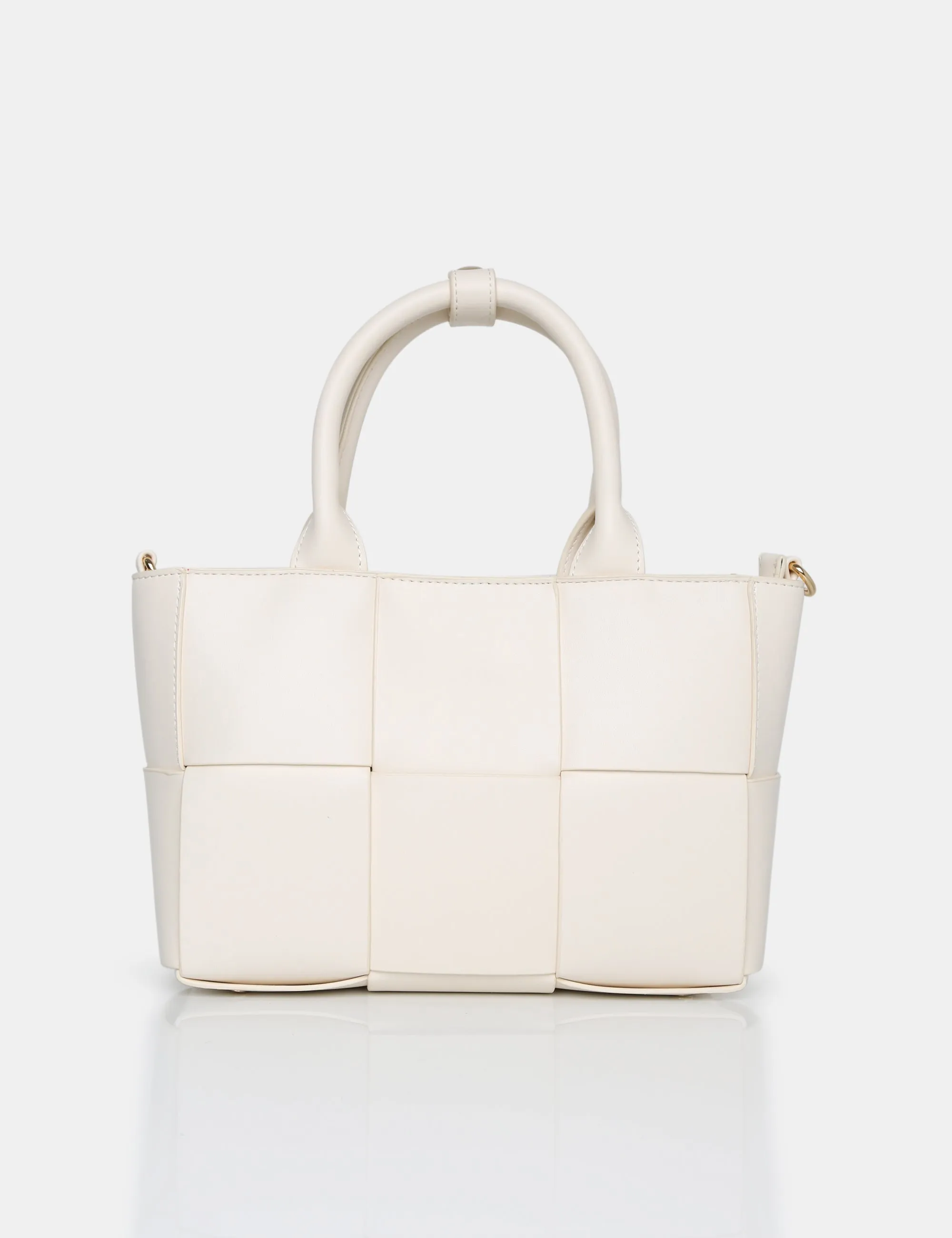 The Rumi Ecru Small Tote Handbag