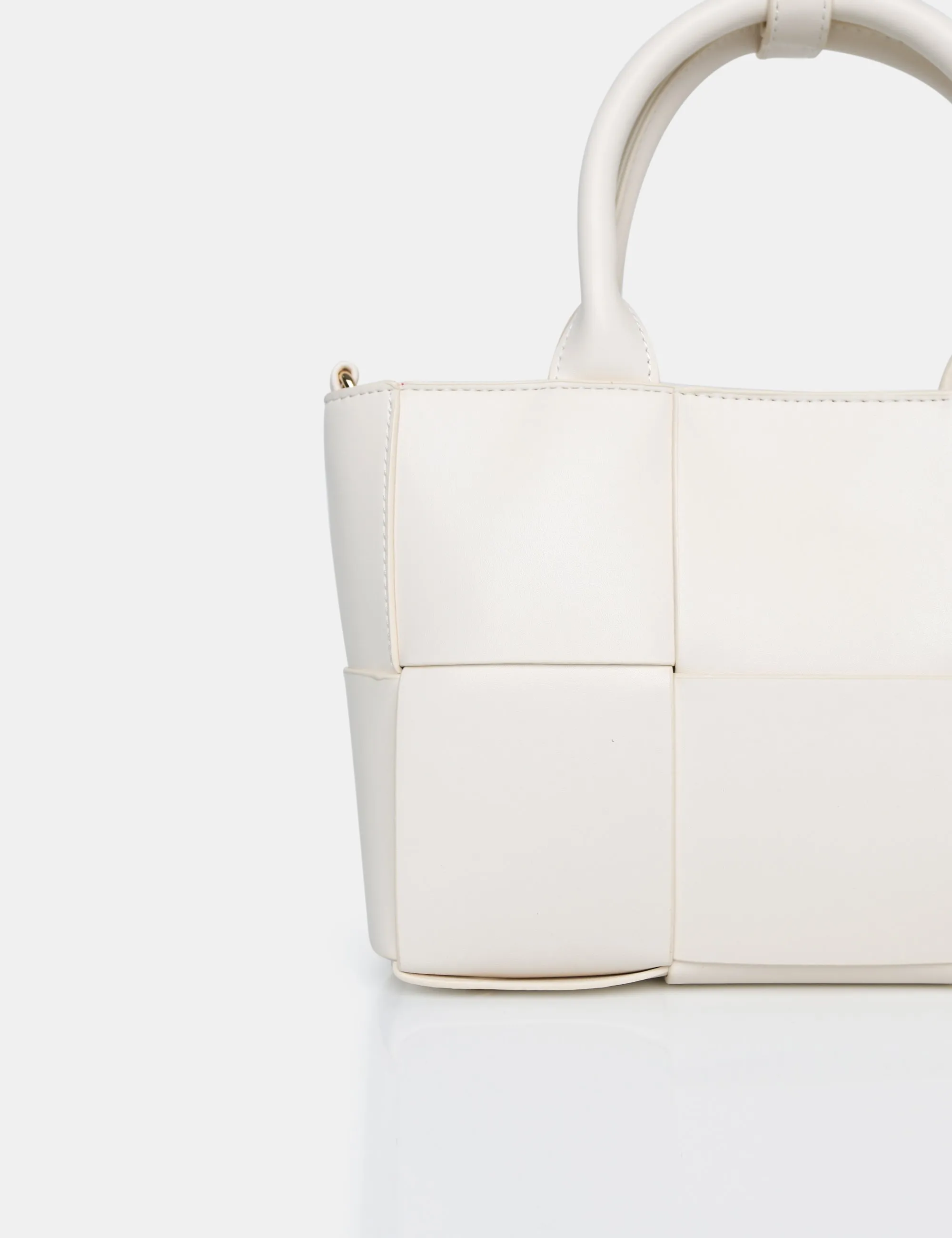 The Rumi Ecru Small Tote Handbag