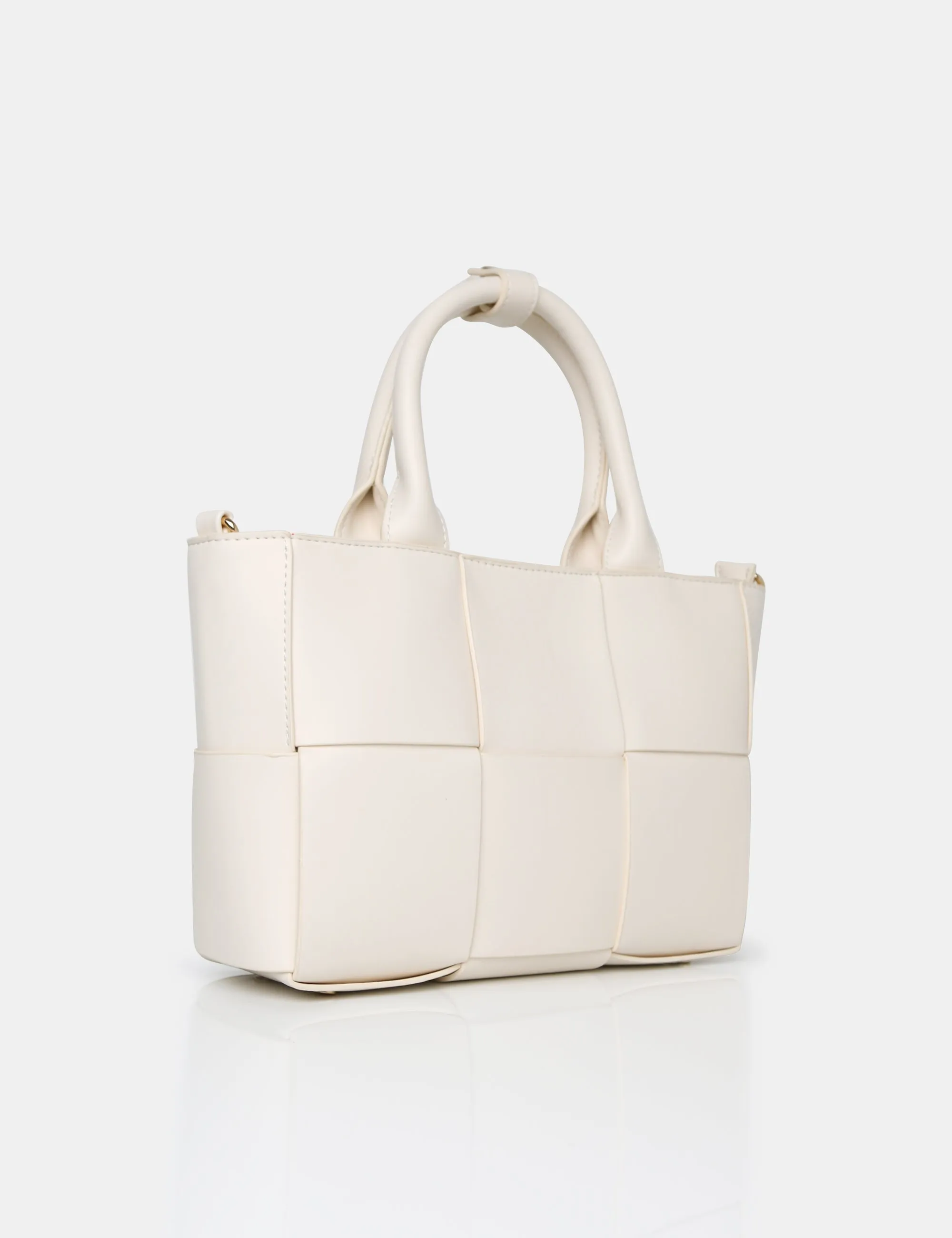 The Rumi Ecru Small Tote Handbag