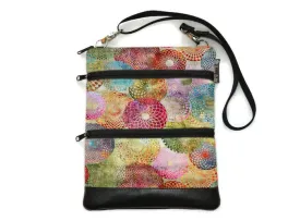 Travel Bags Crossbody Purse - Cross Body - Faux Leather - Tablet Purse - Halcyon Fabric