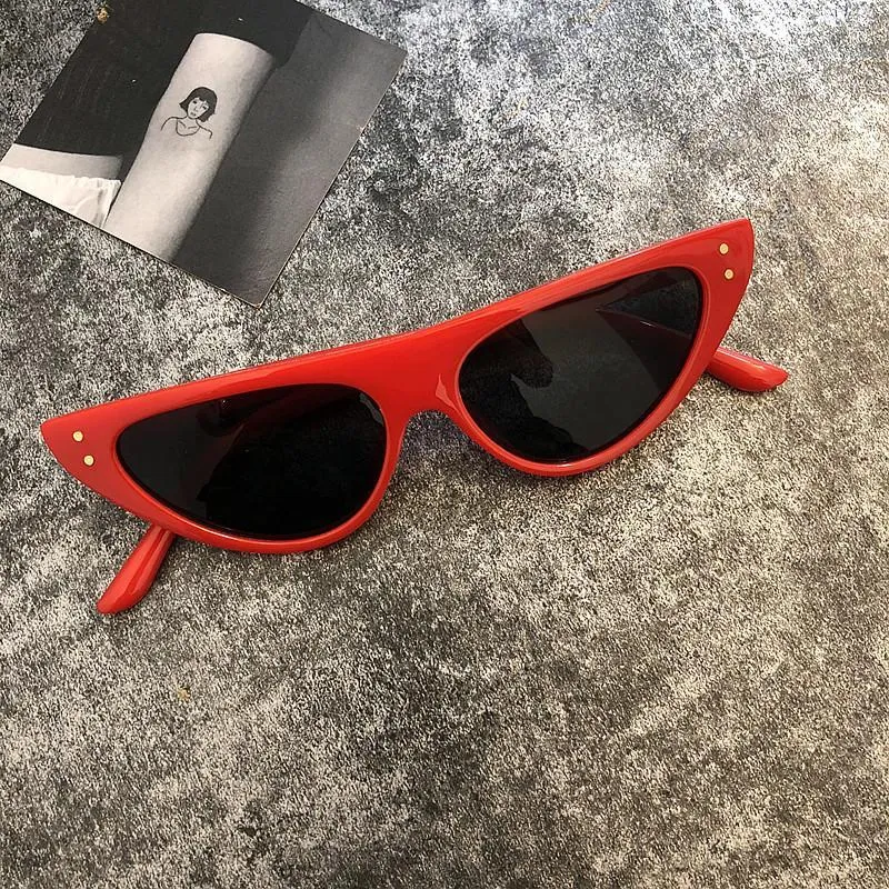 Trendy Plastic Pointy Frame Sunglasses