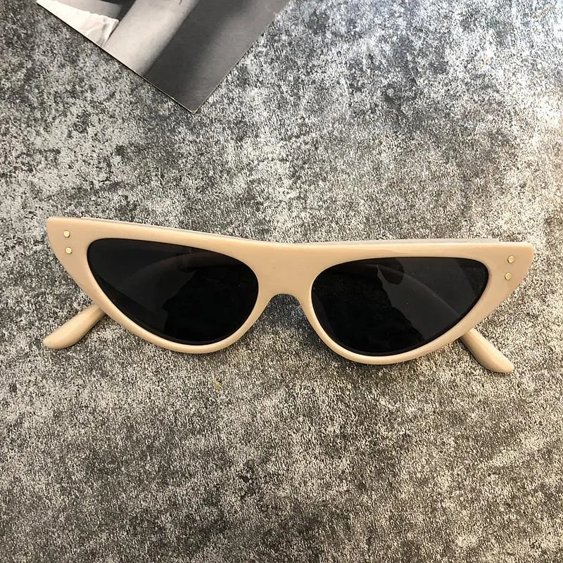 Trendy Plastic Pointy Frame Sunglasses