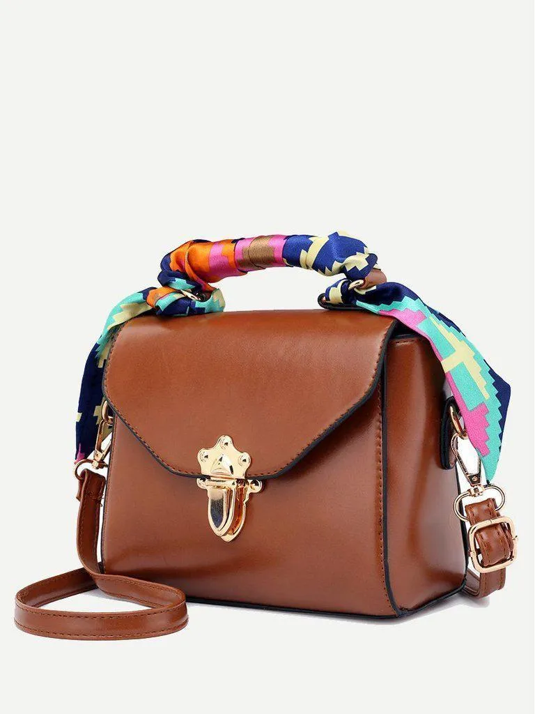 Twilly Scarf Push Lock Shoulder Bag