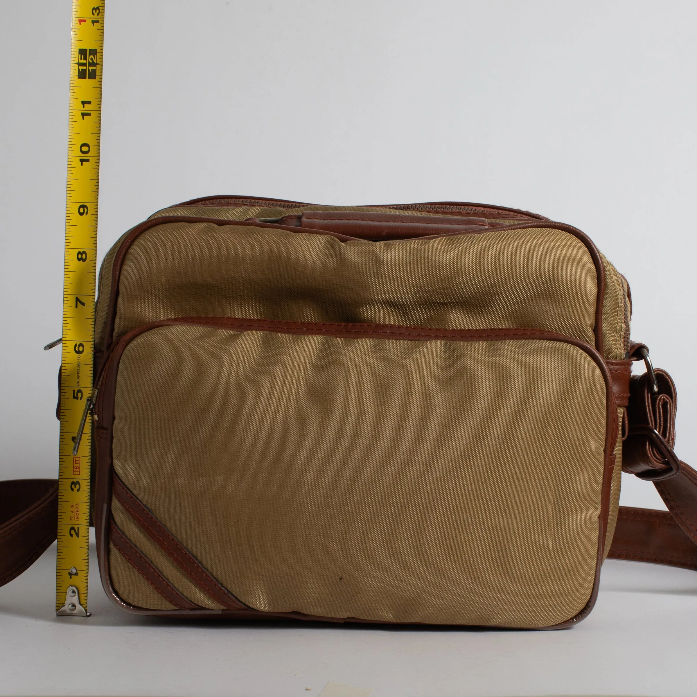 Vintage Brown and Tan 35mm SLR Camera Bag