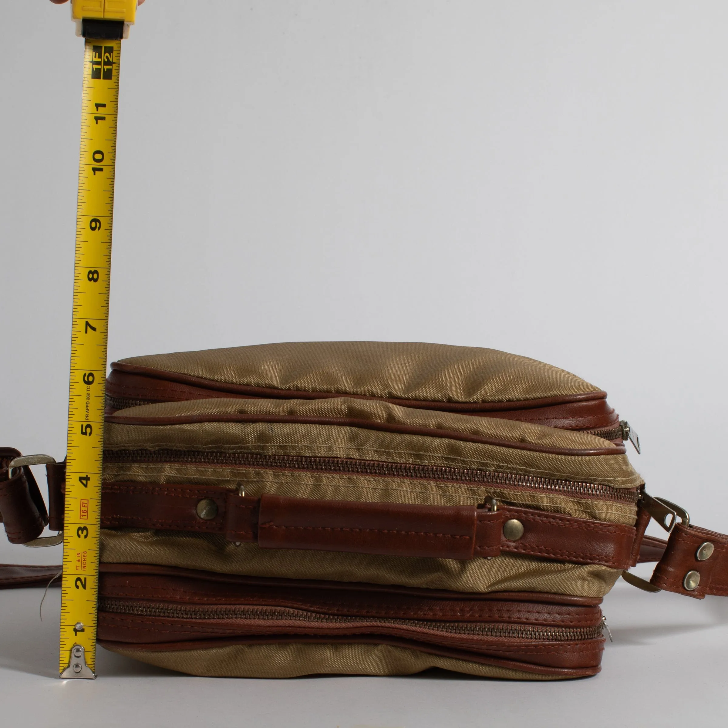 Vintage Brown and Tan 35mm SLR Camera Bag