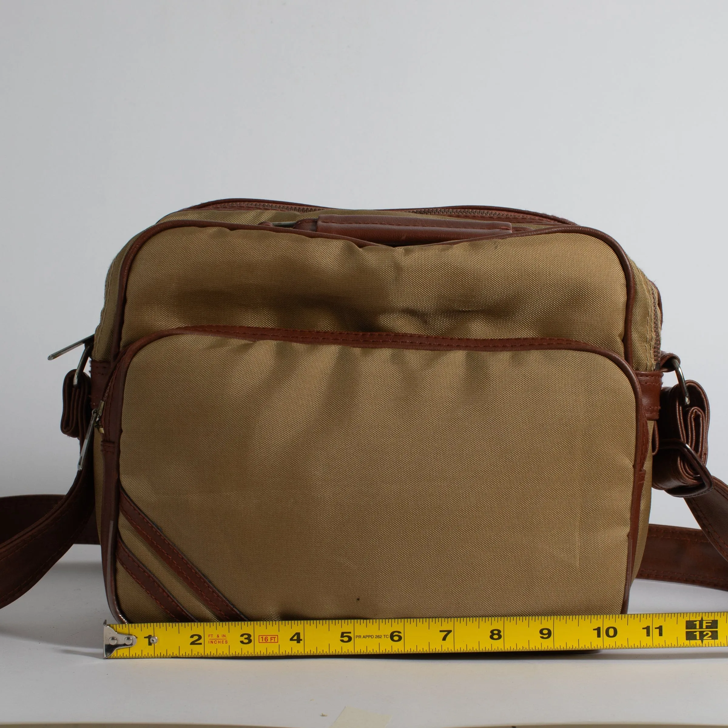 Vintage Brown and Tan 35mm SLR Camera Bag