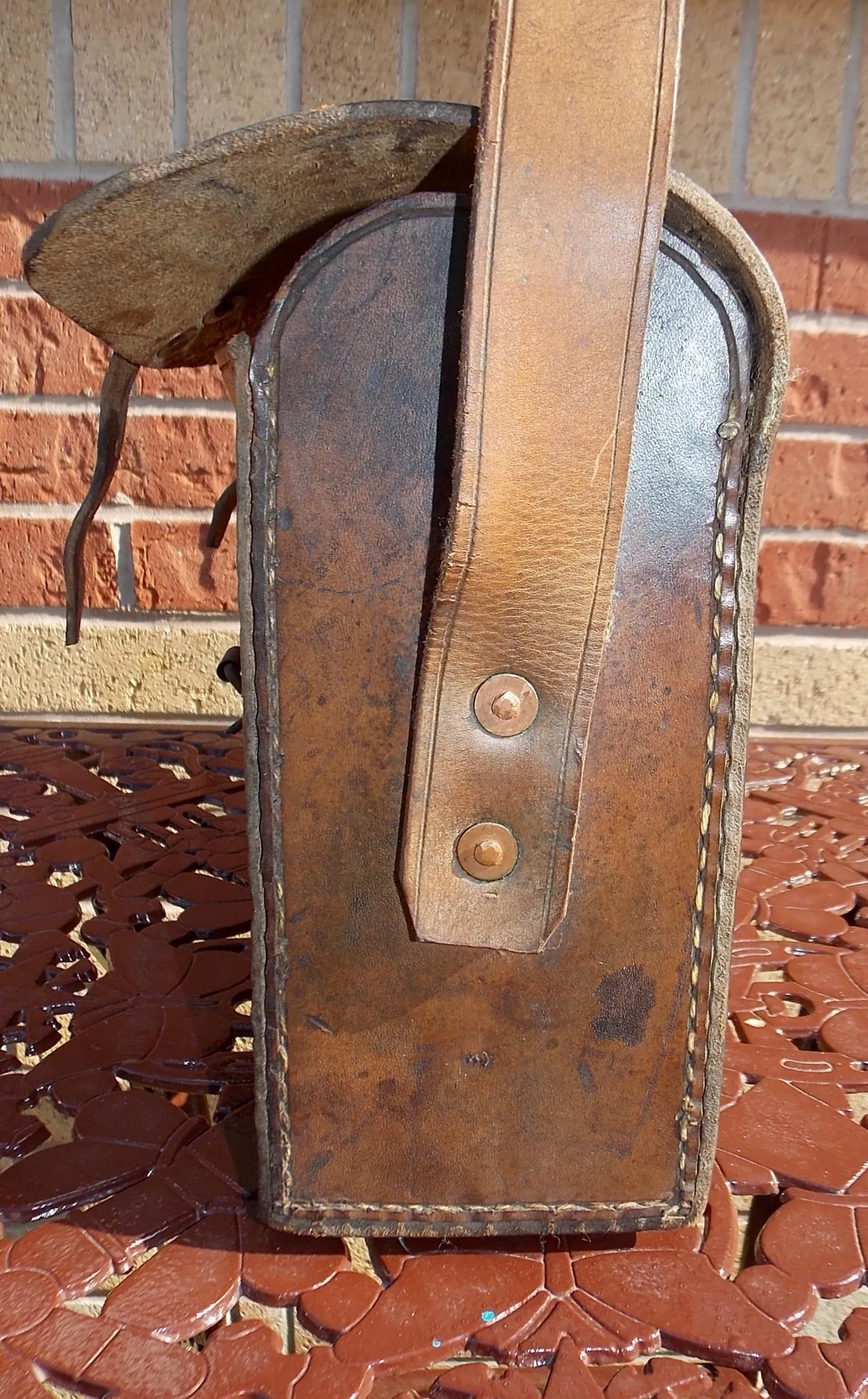 Vintage GPO/Military Brown Leather Shoulder Messenger Bag